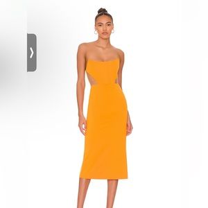 NBD Orange Midi Dress